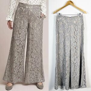 Feather Bone by Anthropologie Women’s Viivi Lace Wide Leg Trouser Size X-Small